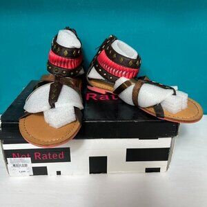 Not Rated lemon twist gladiator flat sandal size 6.5